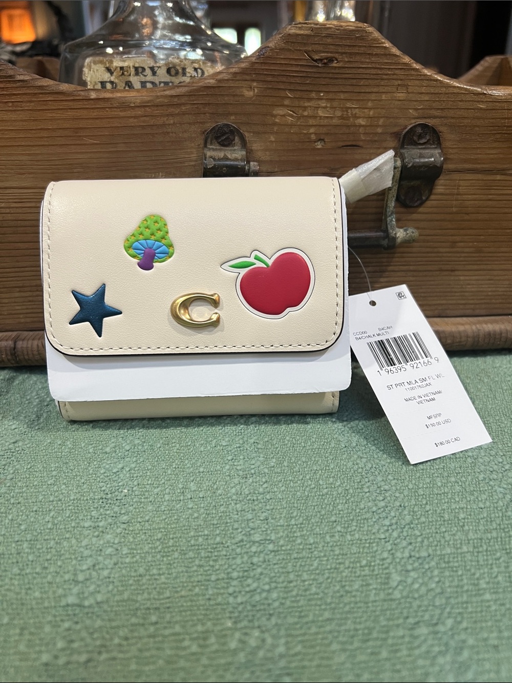 NWT Coach Mila Small Flap Wallet in Chalk Colorway